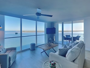 Condo, 1 King Bed with Sofa bed, Private Pool (#404 - No Pets Allowed) | Living area | TV - Lovers Key Resort by Distinctive Beach Rentals (Fort Myers Beach)