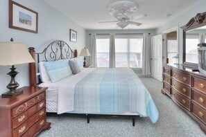 8 bedrooms, desk, iron/ironing board, WiFi - Spacious 8BR/5BA Oceanview Home Across Street From Beach-Private POOL-Sleeps16 (Oak Island)