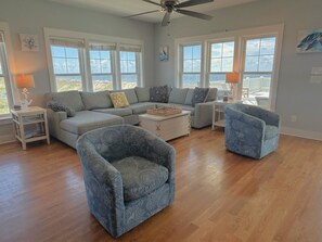 TV, DVD player - 7BR/6.5BA - Oceanfront, Pool w/ Heating Capability, Elevator, Sleeps 19 (Oak Island)