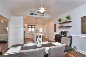 Dining - 3BR/2BA Home - Ocean Views, Elevator, Corn Hole, Ping-Pong, Sleeps 8 (Oak Island)