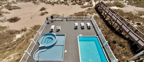 A heated pool