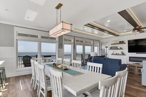 Dining - Experience luxury at Saltwater Gospel, a stunning 13-bedroom oceanfront retreat in Oak Island! (Oak Island)