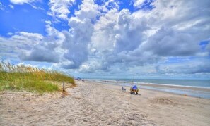 Beach - OW 3201-Flirty Flamingo: Oceanview condo in Oak Island, sleeps 10, pet-friendly. (Oak Island)