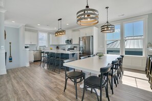 Dining - Oceanfront retreat in Oak Island with 7 bedrooms and pool for 20 guests. (Oak Island)