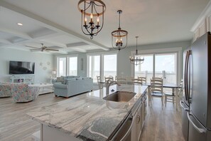 Interior - Experience oceanfront luxury at AfterDune Delight, Oak Island's ideal getaway for 20 guests. (Oak Island)