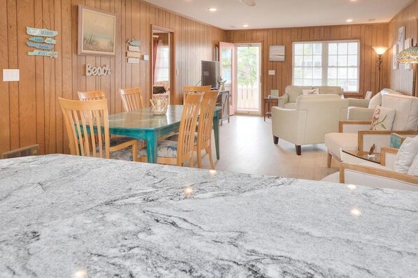 Interior - 4BR/2BA Home - 2nd Row, Ocean Views, Walk to Beach, Firepit Sleeps 8 (Oak Island)