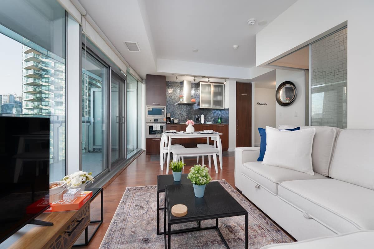 Departamento urbano | Área de sala de estar | Smart TV, Netflix y servicios de streaming