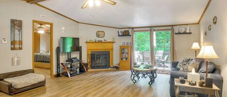 TV, DVD player, books
