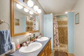 Free toiletries, hair dryer, towels