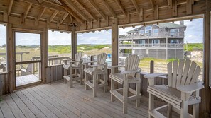 Terrace/patio - SURF VIEWS from this BEAUTIFULLY maintained OCEANFRONT (Carova)