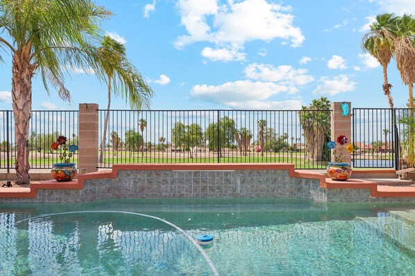 A heated pool