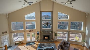 TV, fireplace, video games, streaming services