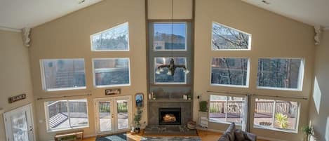 TV, fireplace, video games, streaming services