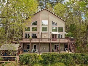 Exterior - Lakeshore Retreat with Lake Lanier views & hot tub (Landrum)