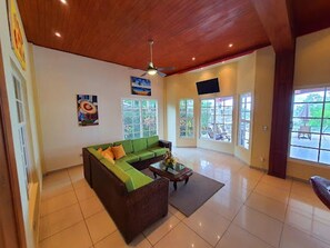 Smart TV, stereo - Fully Gated Family Compound Direct Ocean Front (Pochomil)