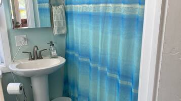 Ensemble baignoire-douche, séchoir à cheveux, bidet, serviettes fournies