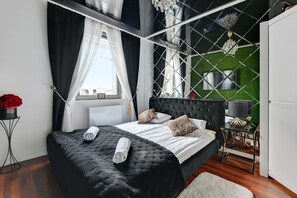 Apartamento superluxo | 1 quarto, ferros/tábuas de passar roupa, Wi-Fi de cortesia