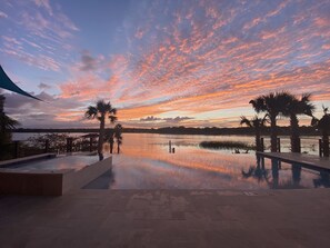 Outdoor pool, a heated pool