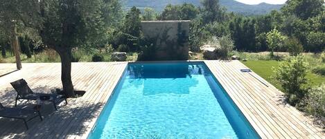 Outdoor pool, a heated pool