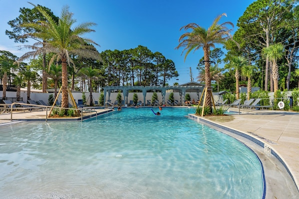 A heated pool