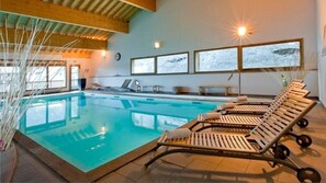 Indoor pool, a heated pool