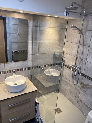 Shower, hair dryer