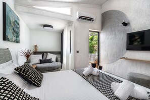 2 makuuhuonetta, tallelokero huoneessa, äänieristys, silitysrauta/-lauta