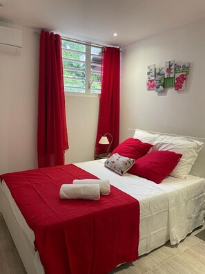 1 bedroom, iron/ironing board, travel crib, WiFi