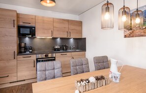 Kühlschrank, Mikrowelle, Herdplatte, Geschirrspüler