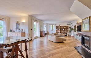 TV, caminetto, tavolo da ping pong, impianto stereo