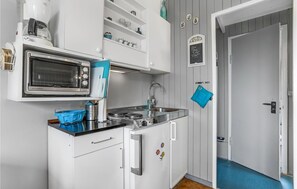 Fridge, stovetop, cookware/dishes/utensils