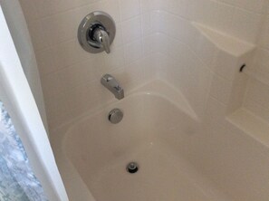 Combined shower/bathtub - No smoking gated studio with parking (Las Vegas)