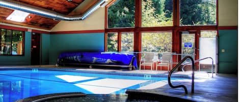 Indoor pool, a heated pool