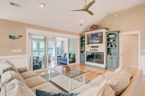TV, foosball - OBX Diamond | Sound Front | Private Pool, Dog Friendly, Hot Tub (Kitty Hawk)