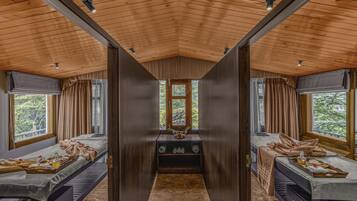 Steam room, deep-tissue massages, body wraps, body scrubs