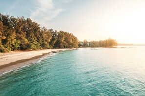 บนชายหาด, คาบาน่า (ฟรี), เก้าอี้อาบแดด, ผ้าเช็ดตัวชายหาด