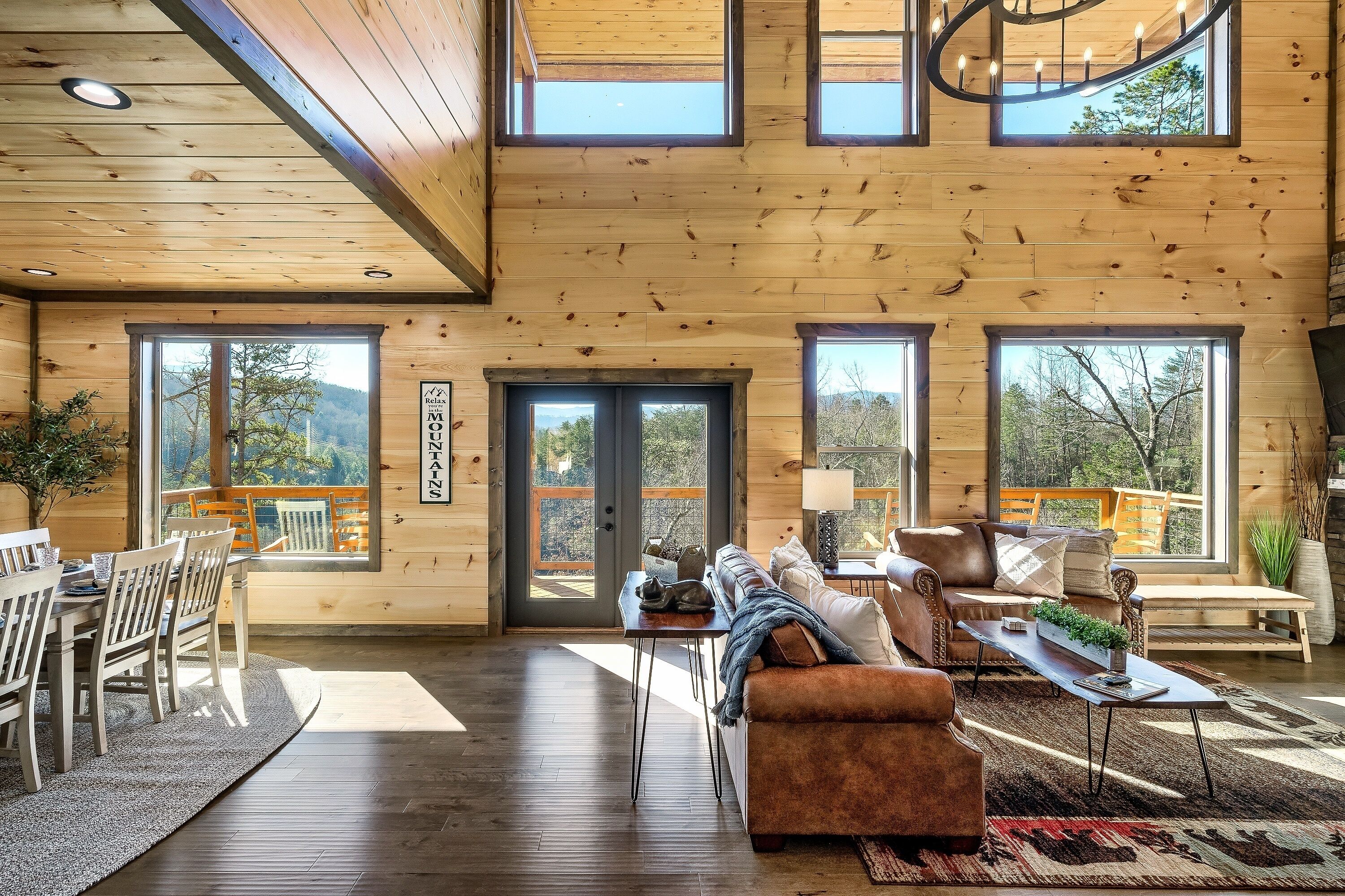 Smart TV, fireplace, video games, video library