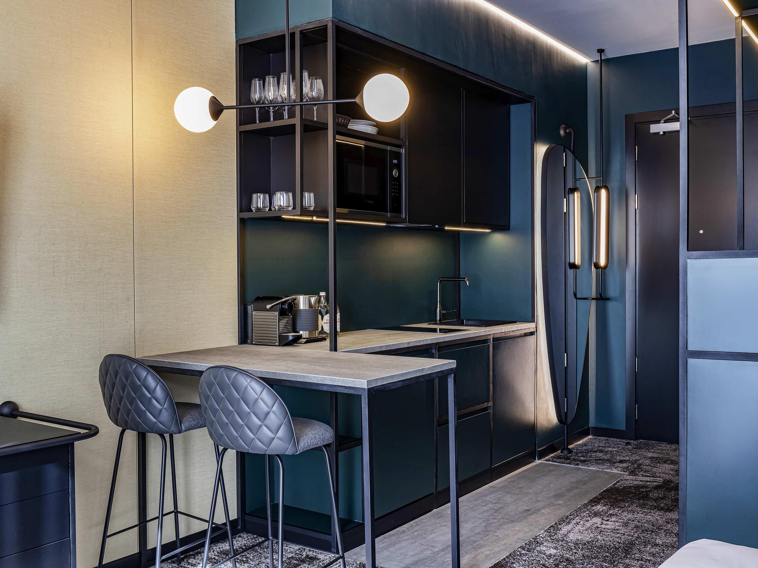 開放式客房, 1 張標準雙人床 | 私人廚房 | 迷你雪櫃、微波爐、爐具、洗碗機