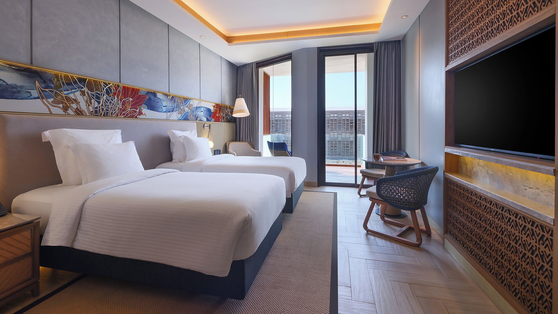 Pillowtop beds, minibar, in-room safe, laptop workspace