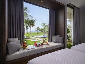 Vila, 2 quartos, vista para o mar (Beach) | Camas com colchões pillow-top, frigobar, cofres nos quartos