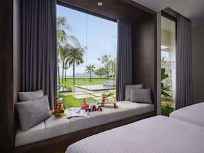 Villa, 2 Bedrooms, Sea View (Beach) | 1 bedroom, pillowtop beds, minibar, in-room safe