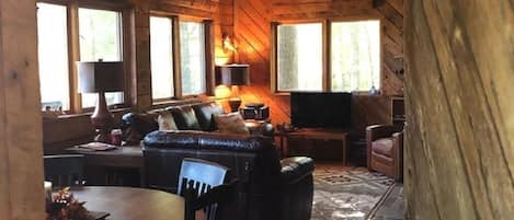 Fireplace, DVD player
