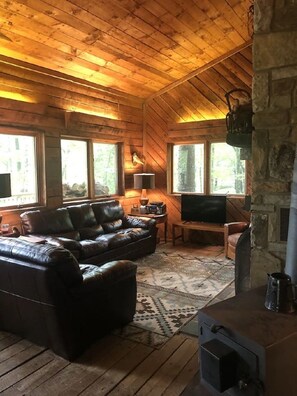 Fireplace, DVD player