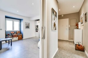 Basic Apartment, Multiple Beds | Living area | TV - Stunning Clapham Old Town Apartment (London)