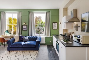 Gallery Apartment | 1 bedroom, desk, laptop workspace, iron/ironing board