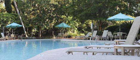 Outdoor pool, a heated pool