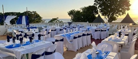 Outdoor wedding area