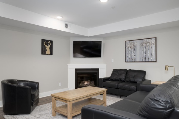Smart TV, fireplace