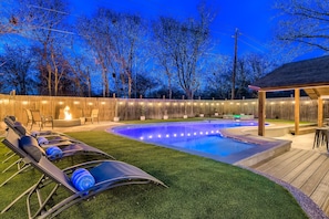 A heated pool