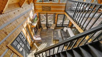 Smart TV, fireplace, video games, foosball